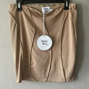 🛍️Princess Polly Tan Rhiana Mini Skirt Size 10 NWT